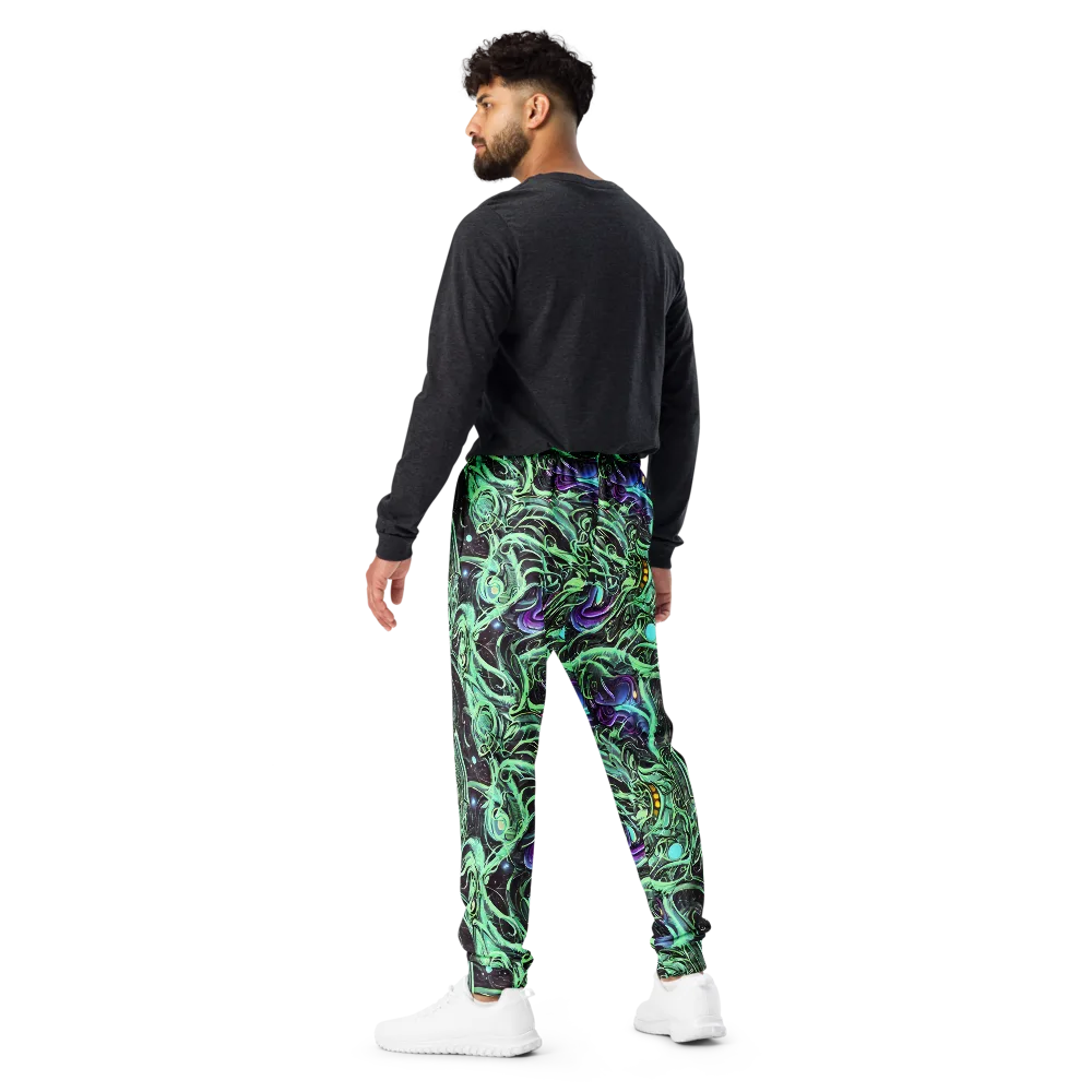 Mint Nebula on Men's Joggers — Back