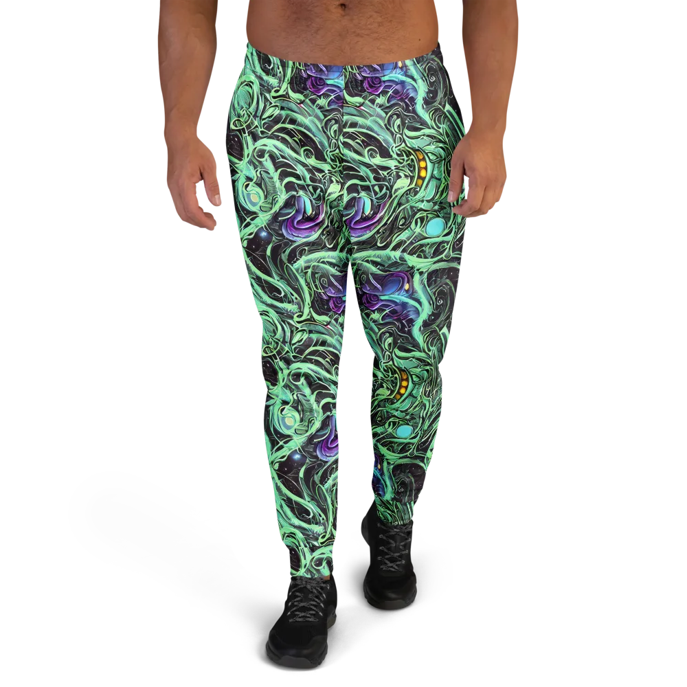 Mint Nebula on Men's Joggers — Front