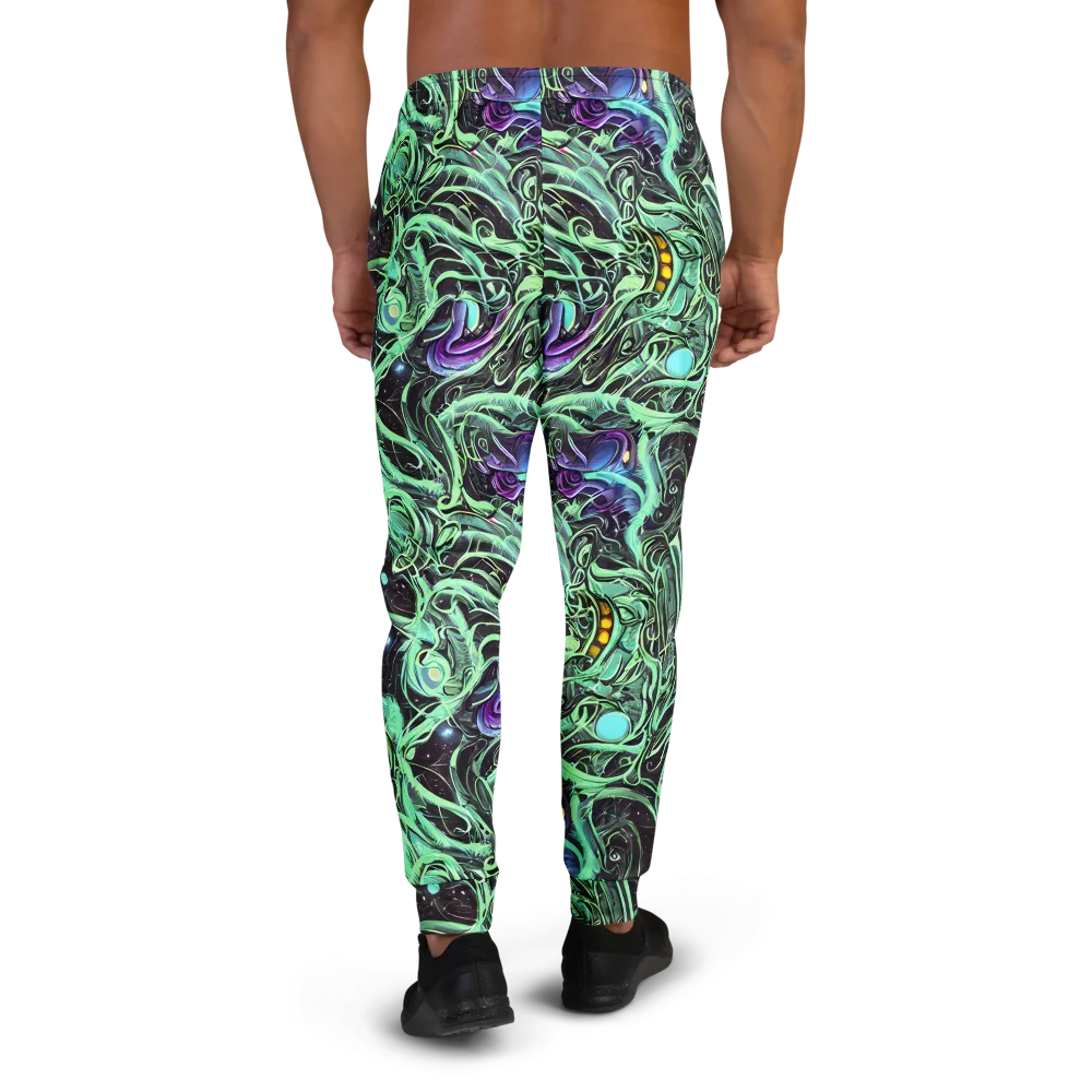 Mint Nebula on Men's Joggers — Back