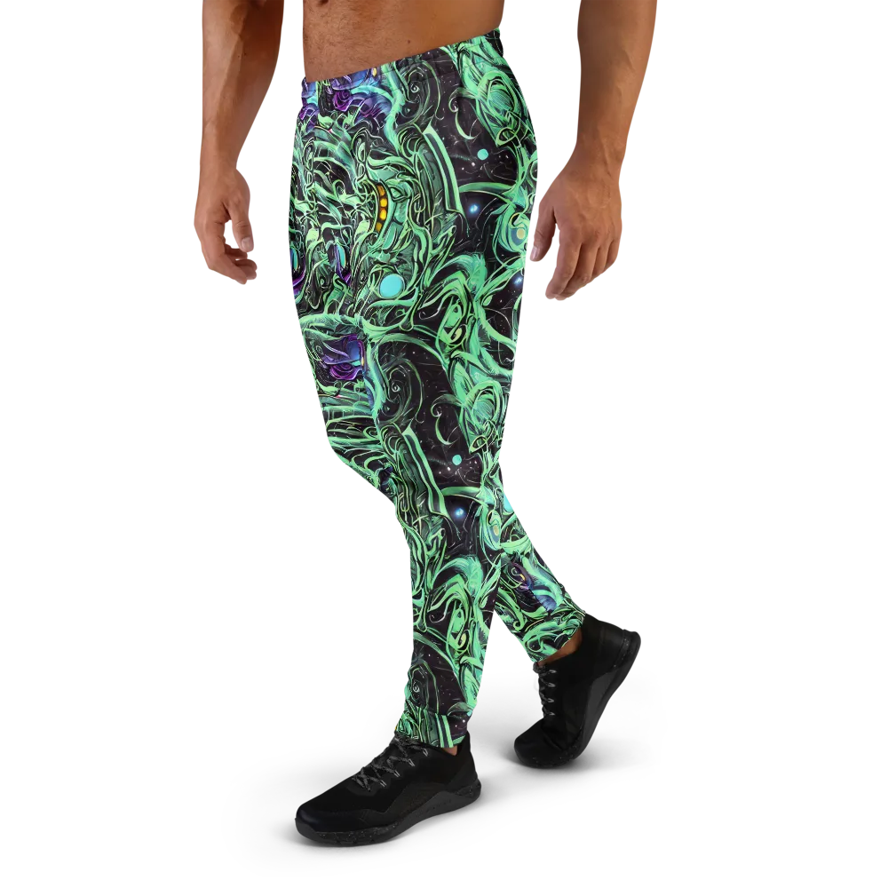 Mint Nebula on Men's Joggers — Left