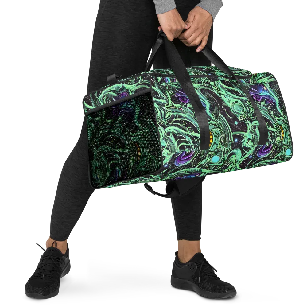 Mint Nebula on Duffle Bag — Right Front