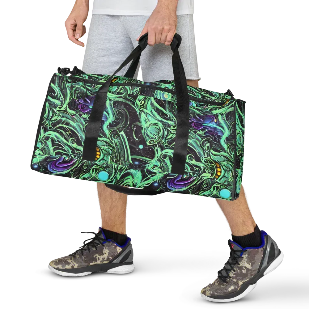 Mint Nebula on Duffle Bag — Front