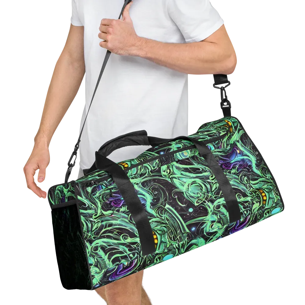 Mint Nebula on Duffle Bag — Right Front