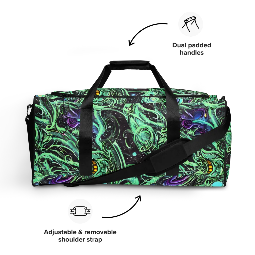 Mint Nebula on Duffle Bag — Front