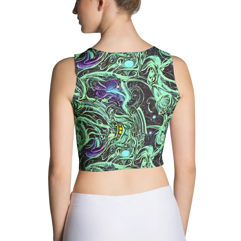 Mint Nebula on Crop Top — Back