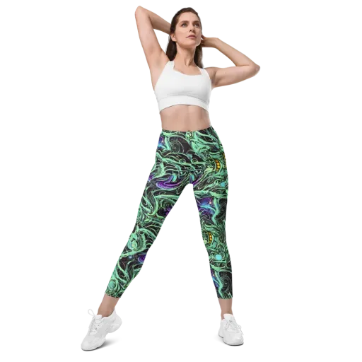 Mint Nebula on a Leggings with Pockets