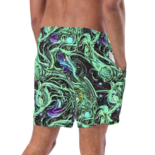 Mint Nebula on a Swim Trunks