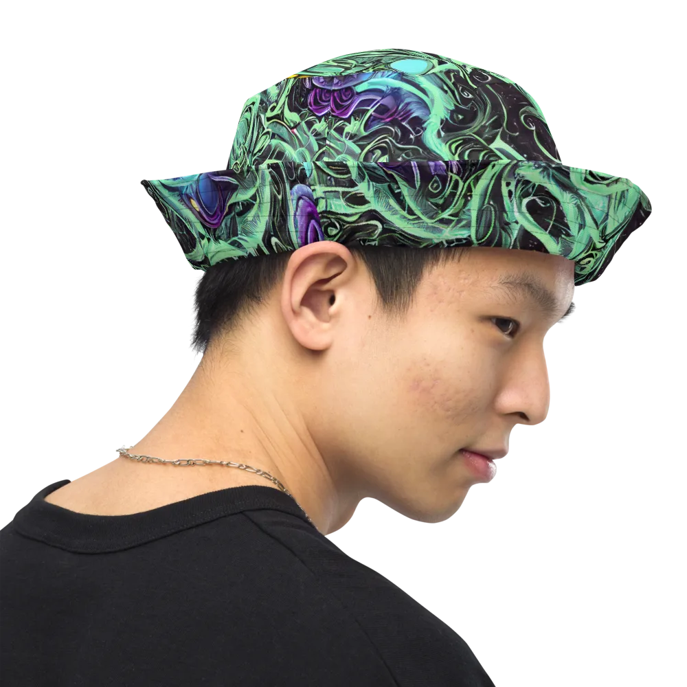 Mint Nebula on Reversible Bucket Hat — Right Outside