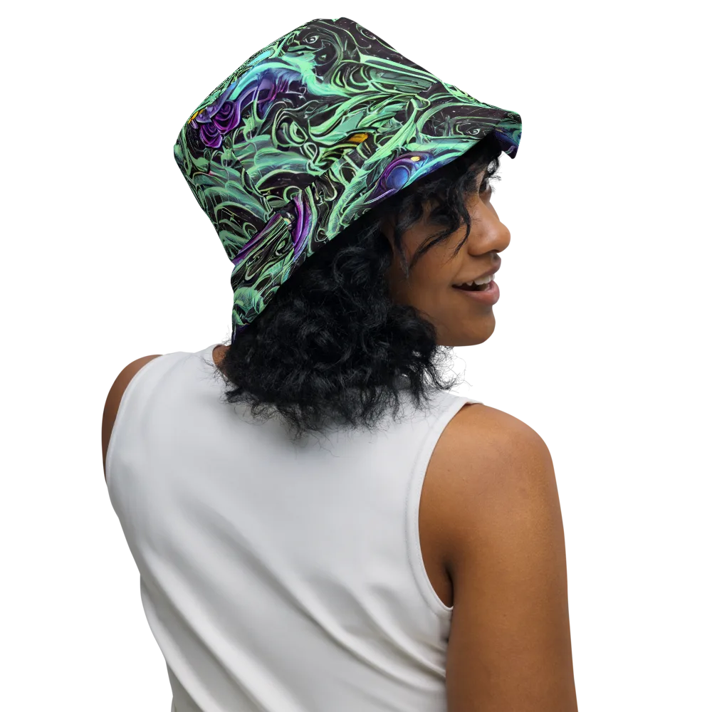Mint Nebula on Reversible Bucket Hat — Right Outside