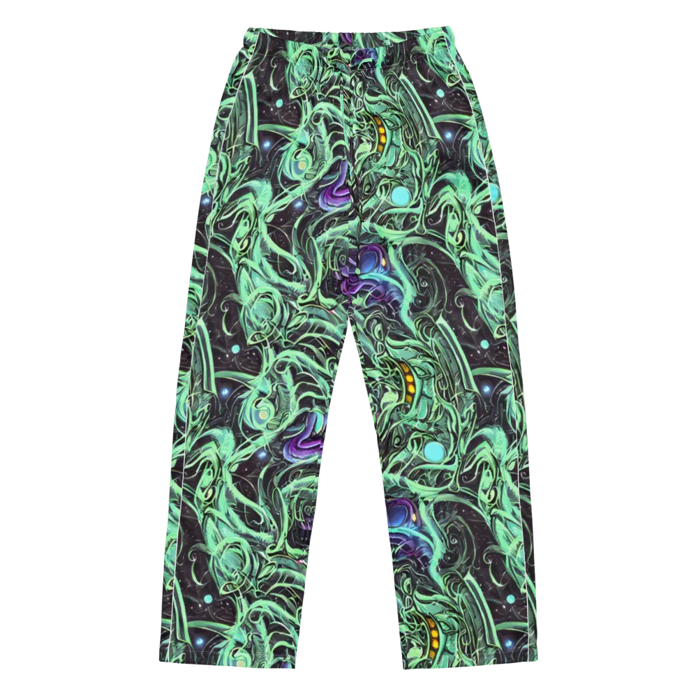 Mint Nebula on Women's Pajama Pants — Front