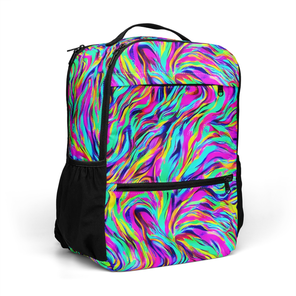 Rainbow Riot on Utility Backpack — Right Front