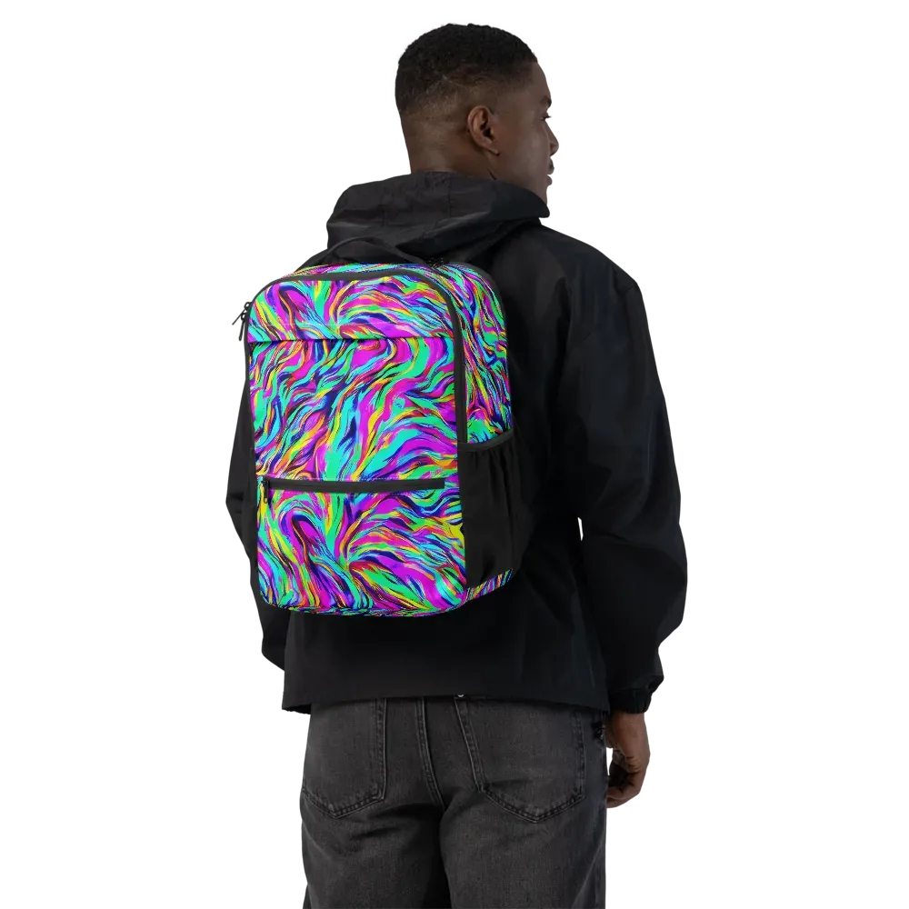 Rainbow Riot on Utility Backpack — Back