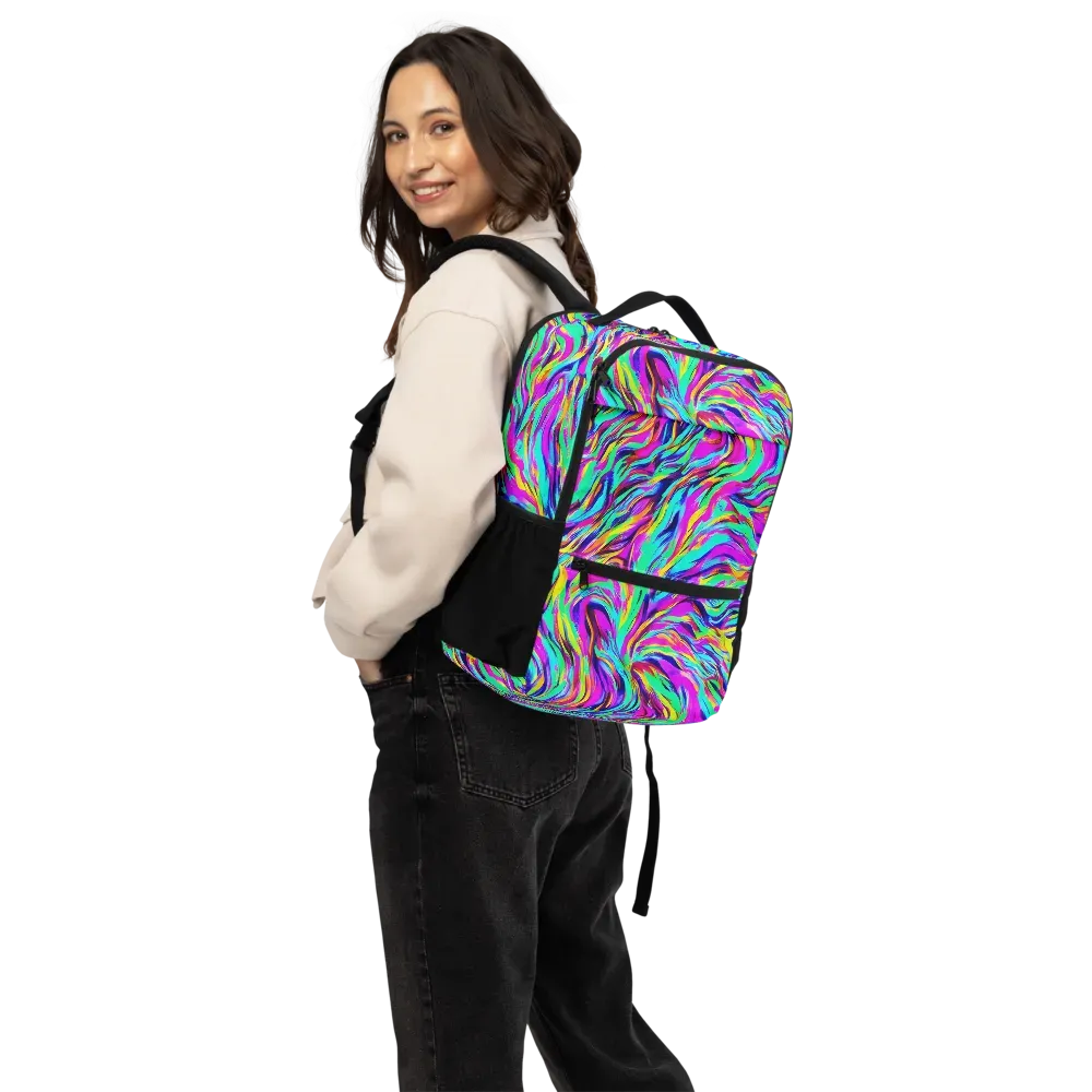Rainbow Riot on Utility Backpack — Back