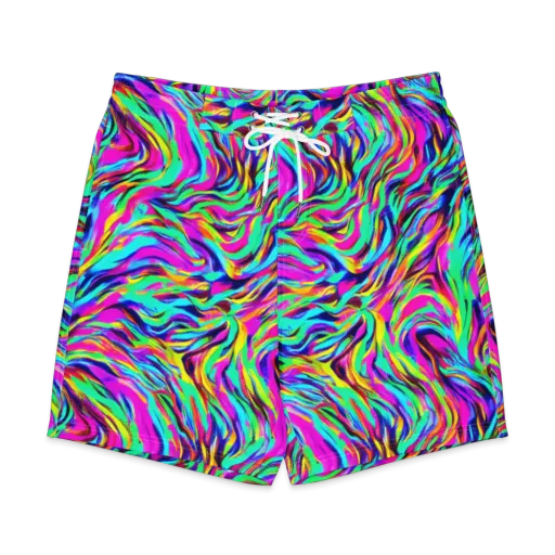 Rainbow Riot on a Men's Board Shorts