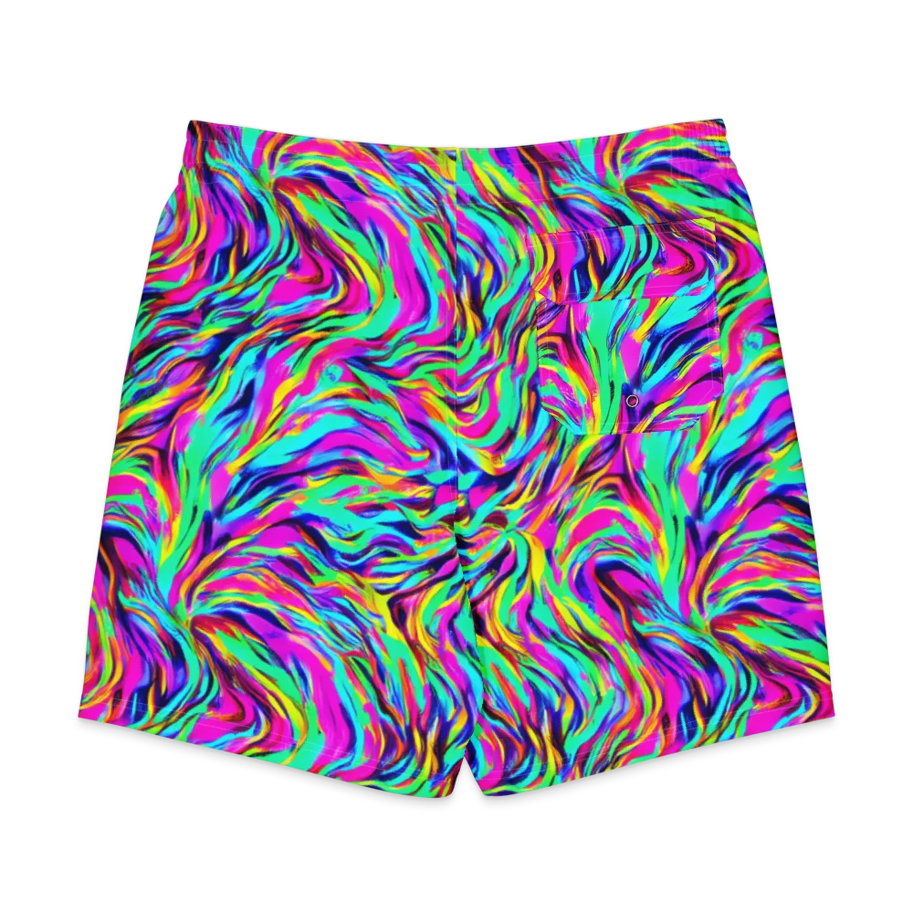 Rainbow Riot on Men's Board Shorts — Back