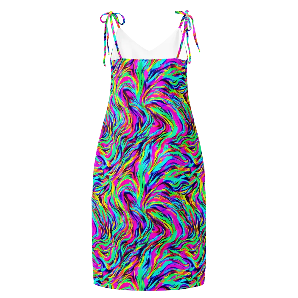 Rainbow Riot on Slip Dress — Back
