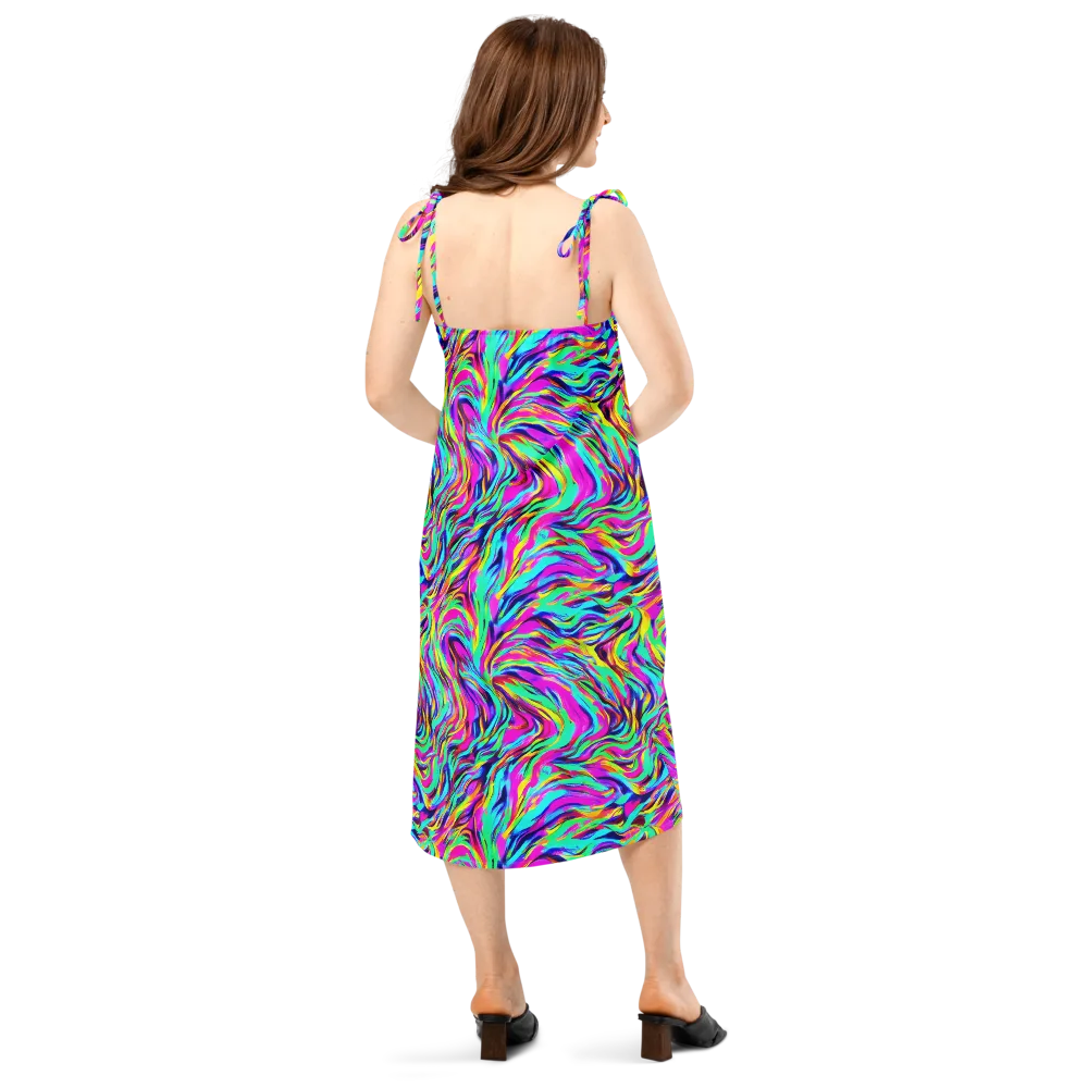 Rainbow Riot on Slip Dress — Back