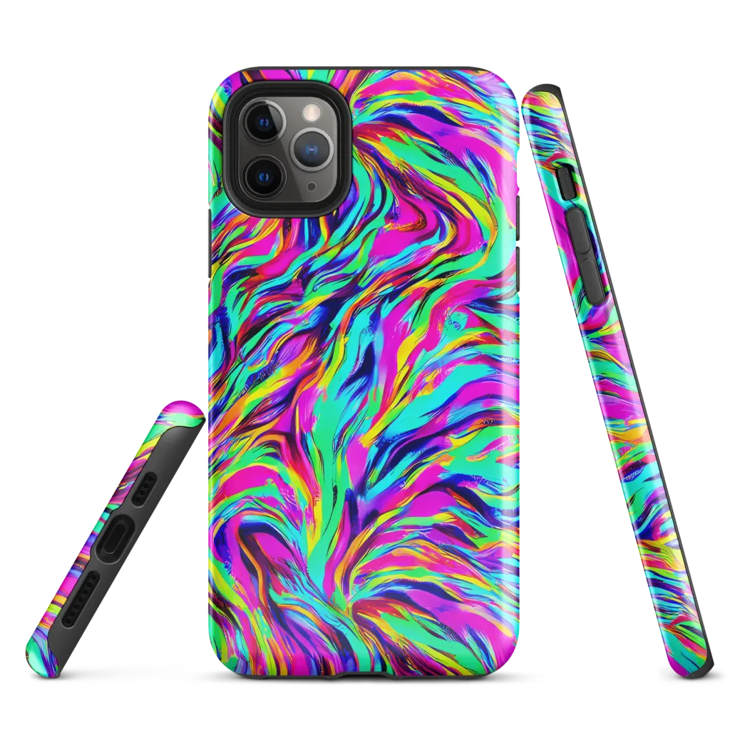 Rainbow Riot on Tough Case for iPhone® — Front