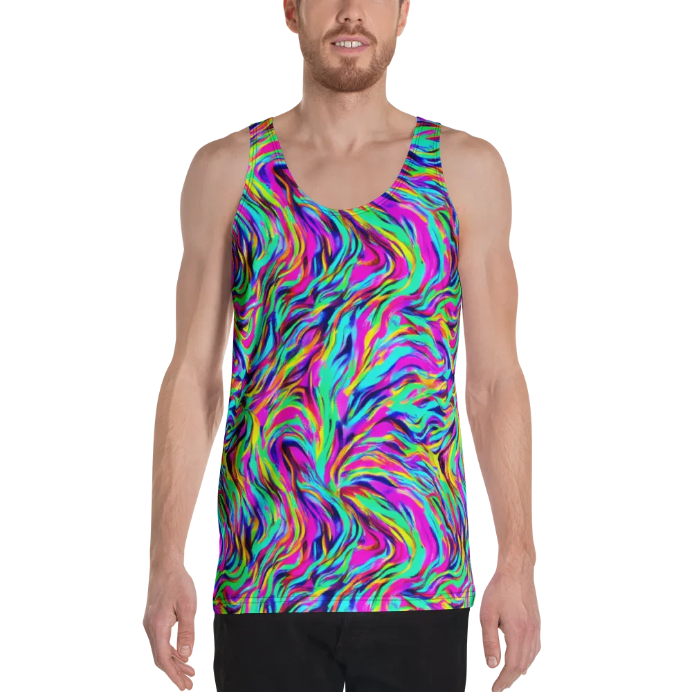 Rainbow Riot on Men's Tank Top — Front