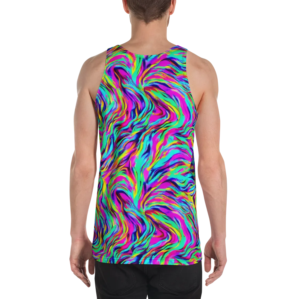 Rainbow Riot on Men's Tank Top — Back