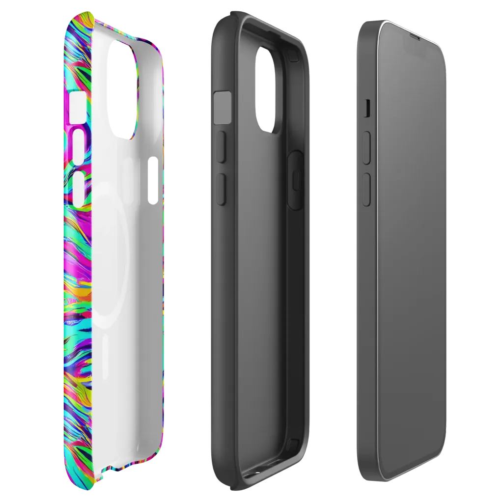 Rainbow Riot on MagSafe Tough Case for iPhone® — Front