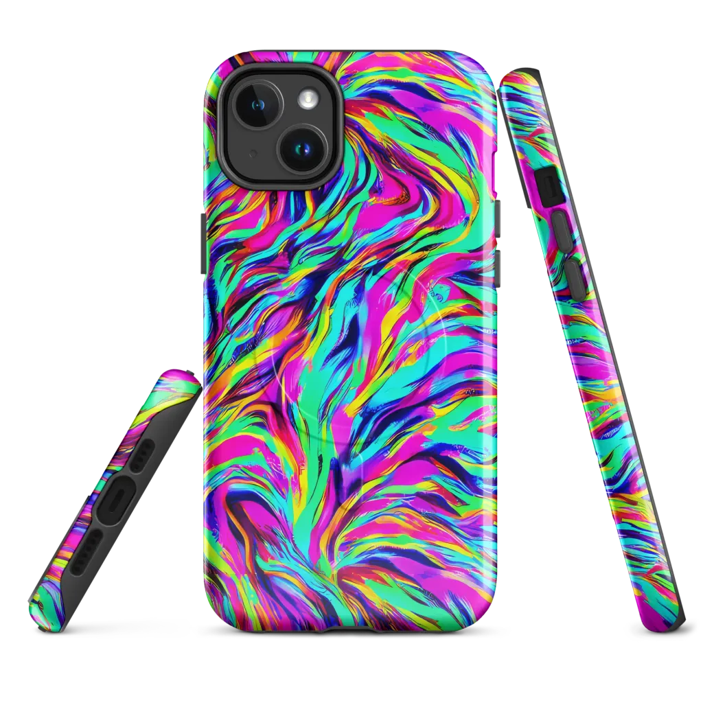 Rainbow Riot on MagSafe Tough Case for iPhone® — Front
