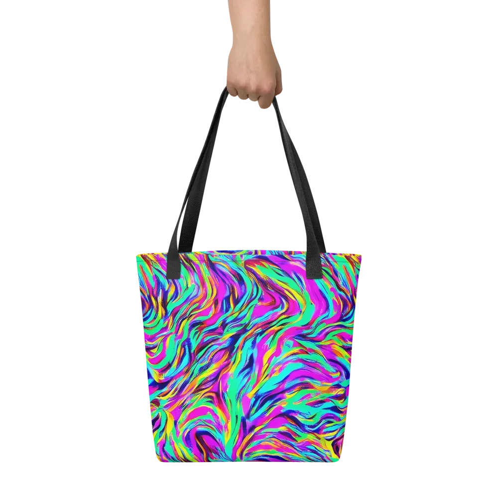 Rainbow Riot on Tote Bag — Front