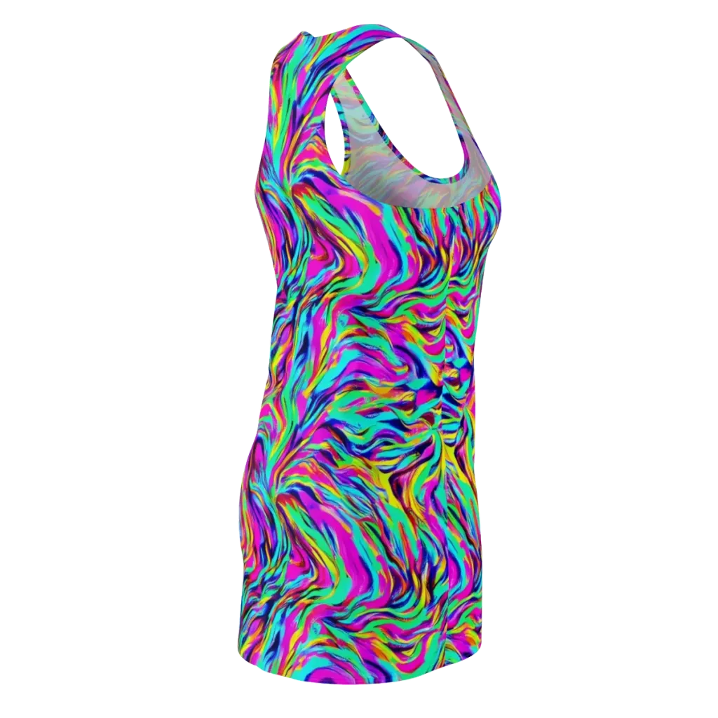 Rainbow Riot on Racerback Dress — Back Side