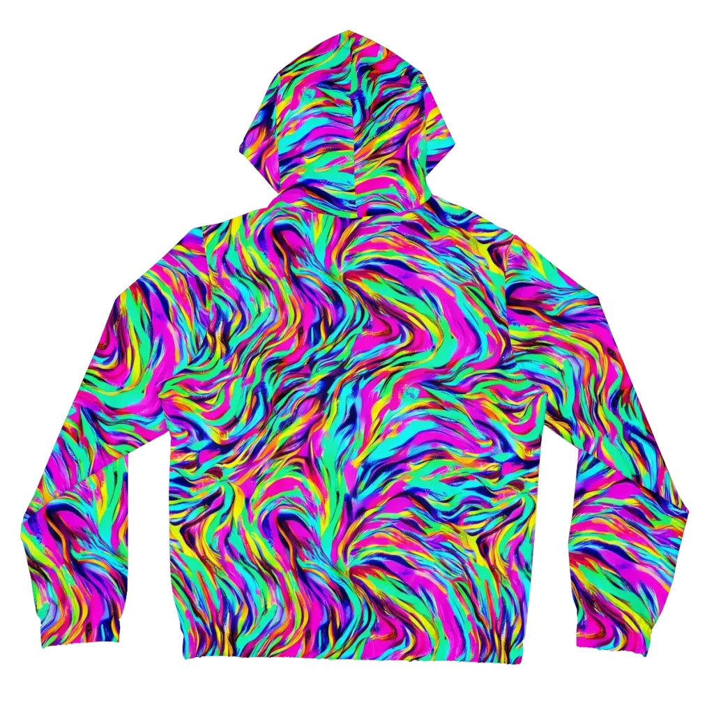 Rainbow Riot on Women's Full-Zip Hoodie — Back