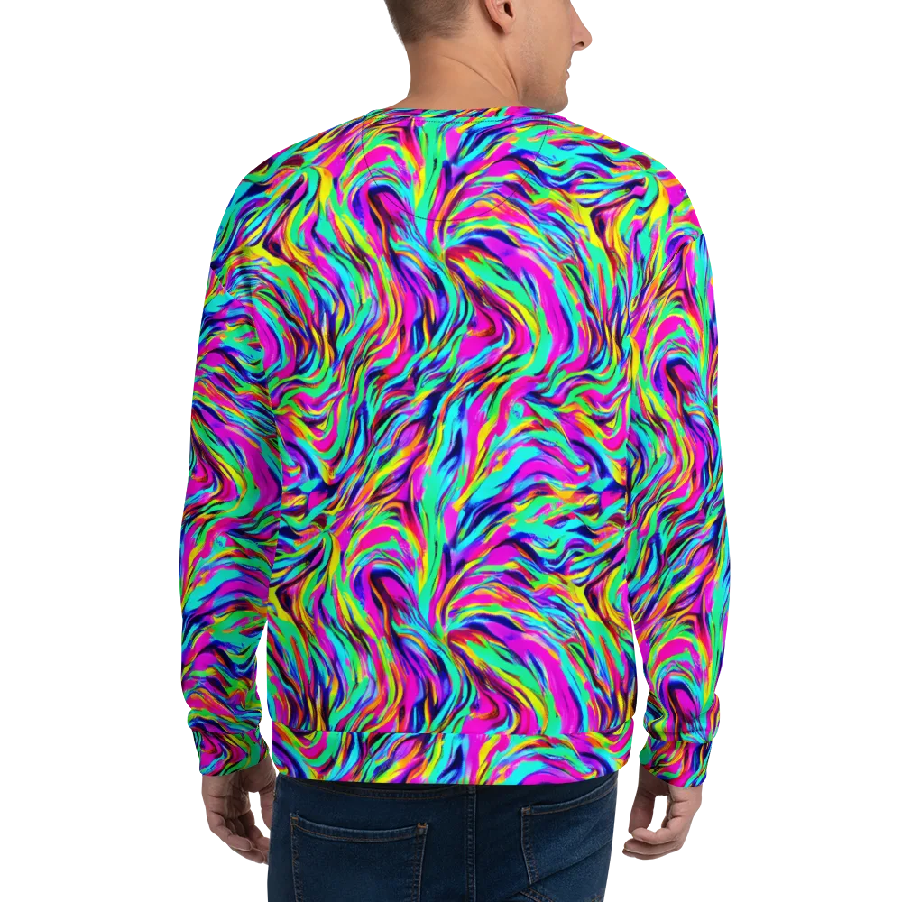 Rainbow Riot on Sweatshirt — Back