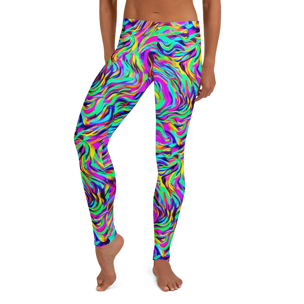 Rainbow Riot on Leggings — Front