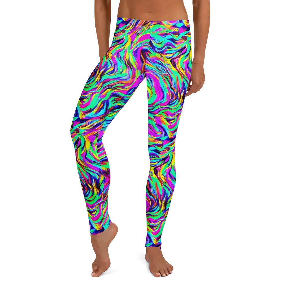 Rainbow Riot on Leggings — Front