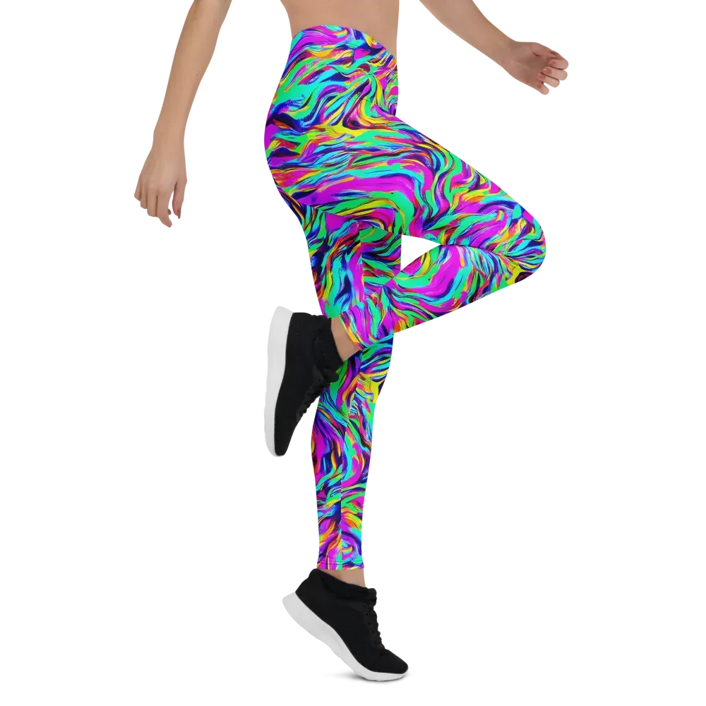Rainbow Riot on Leggings — Right