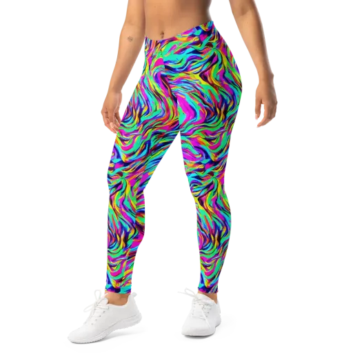Rainbow Riot on a Leggings