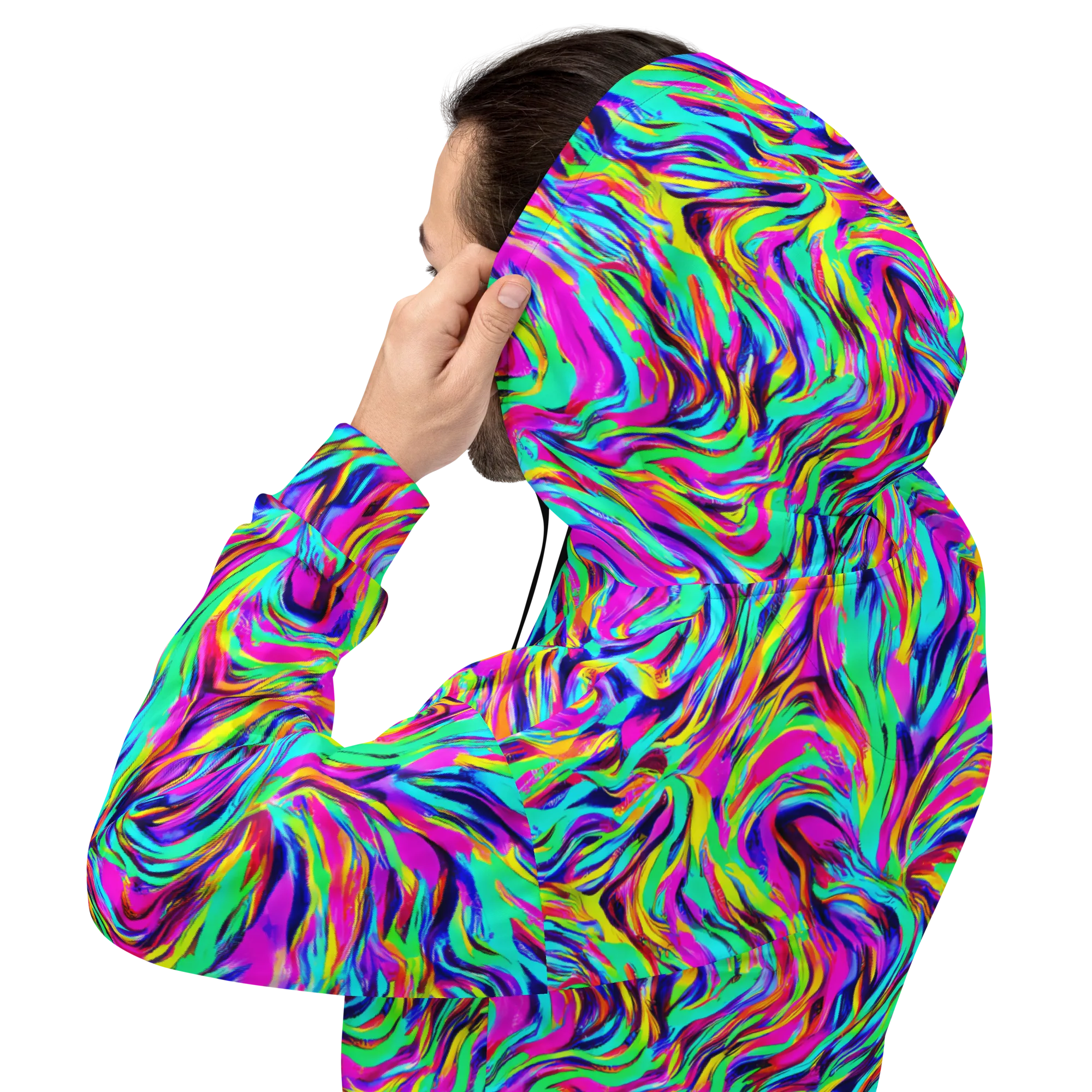 Rainbow Riot on Hoodie — Back