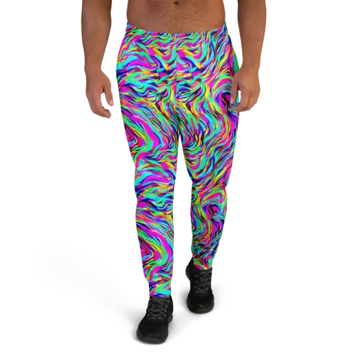 Rainbow Riot on a Men's Joggers