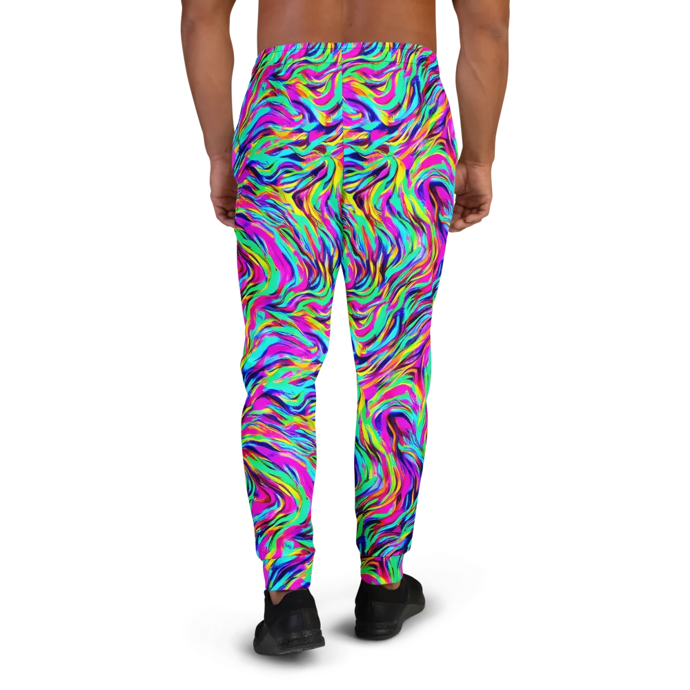 Rainbow Riot on Men's Joggers — Back