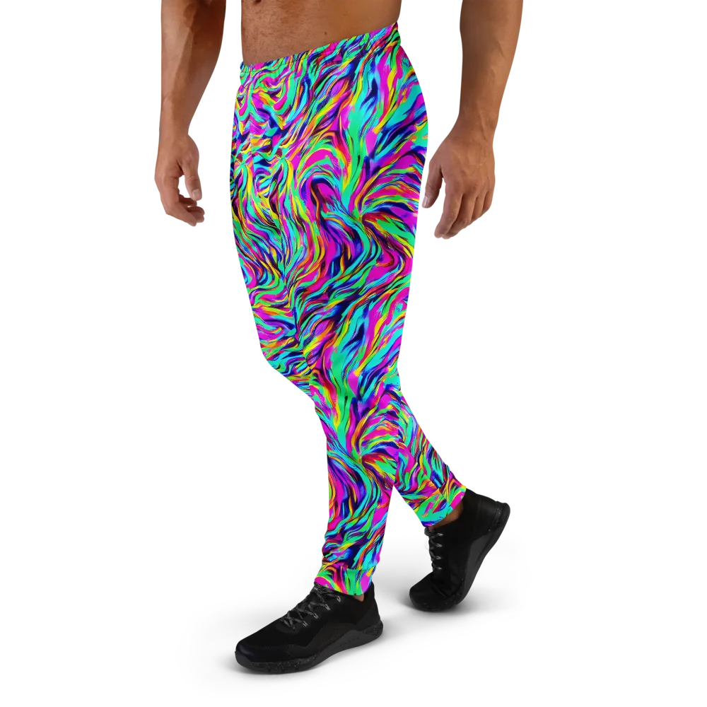 Rainbow Riot on Men's Joggers — Left