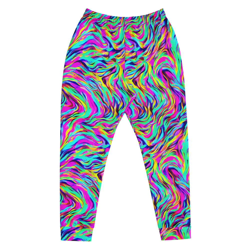 Rainbow Riot on Men's Joggers — Front