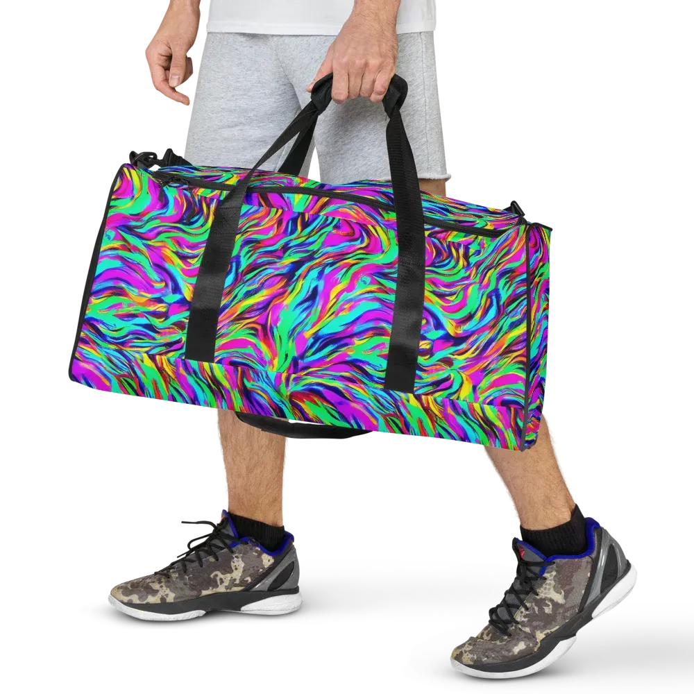 Rainbow Riot on Duffle Bag — Front