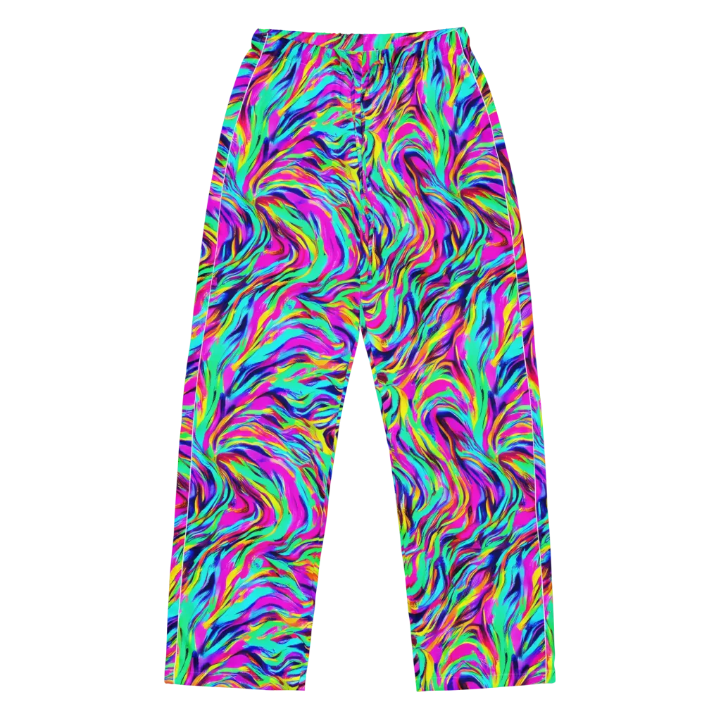 Rainbow Riot on Women's Pajama Pants — Front