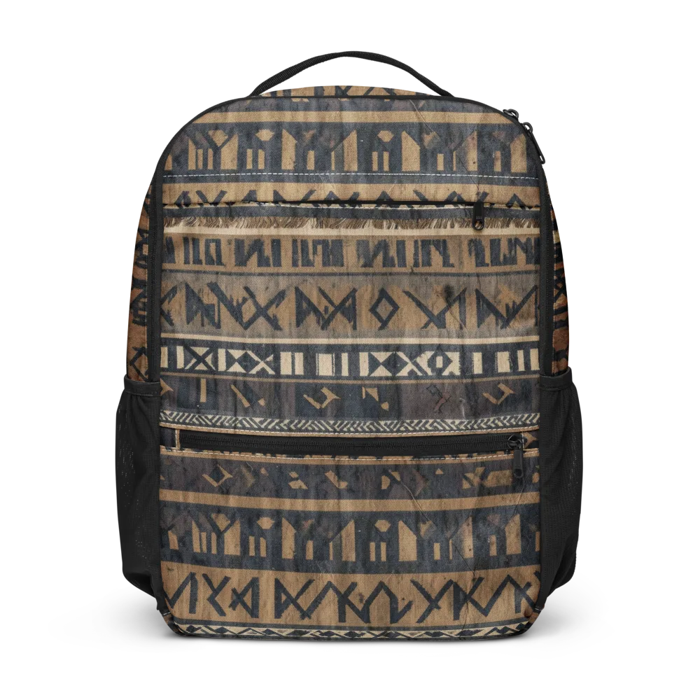 Ochre Glyphs on Utility Backpack — Front