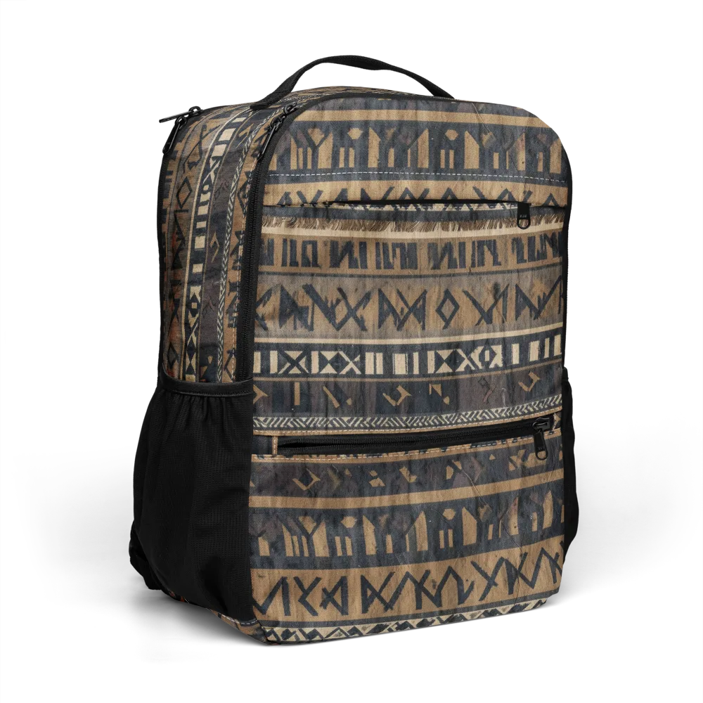 Ochre Glyphs on Utility Backpack — Right Front