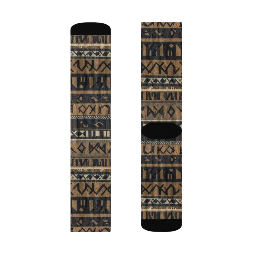Ochre Glyphs on a Socks