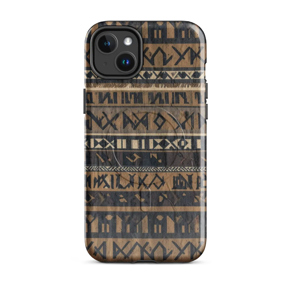 Ochre Glyphs on MagSafe Tough Case for iPhone® — Front