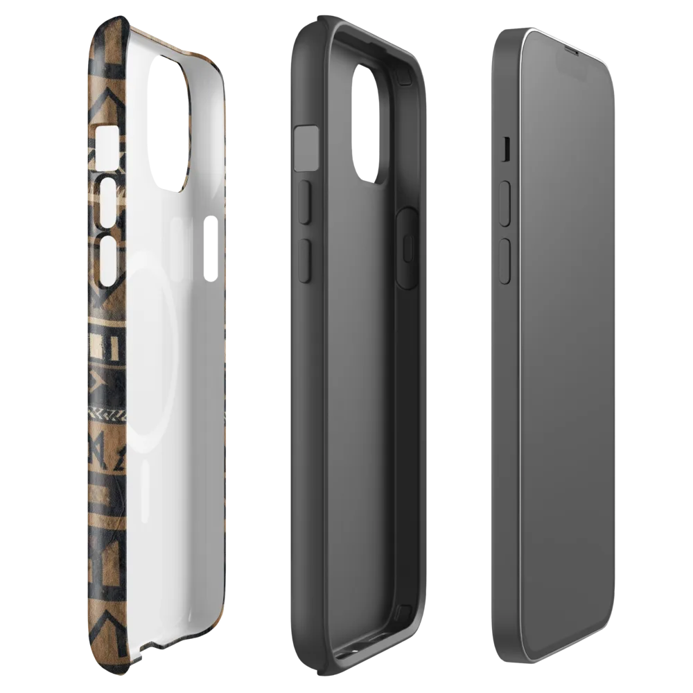Ochre Glyphs on MagSafe Tough Case for iPhone® — Front