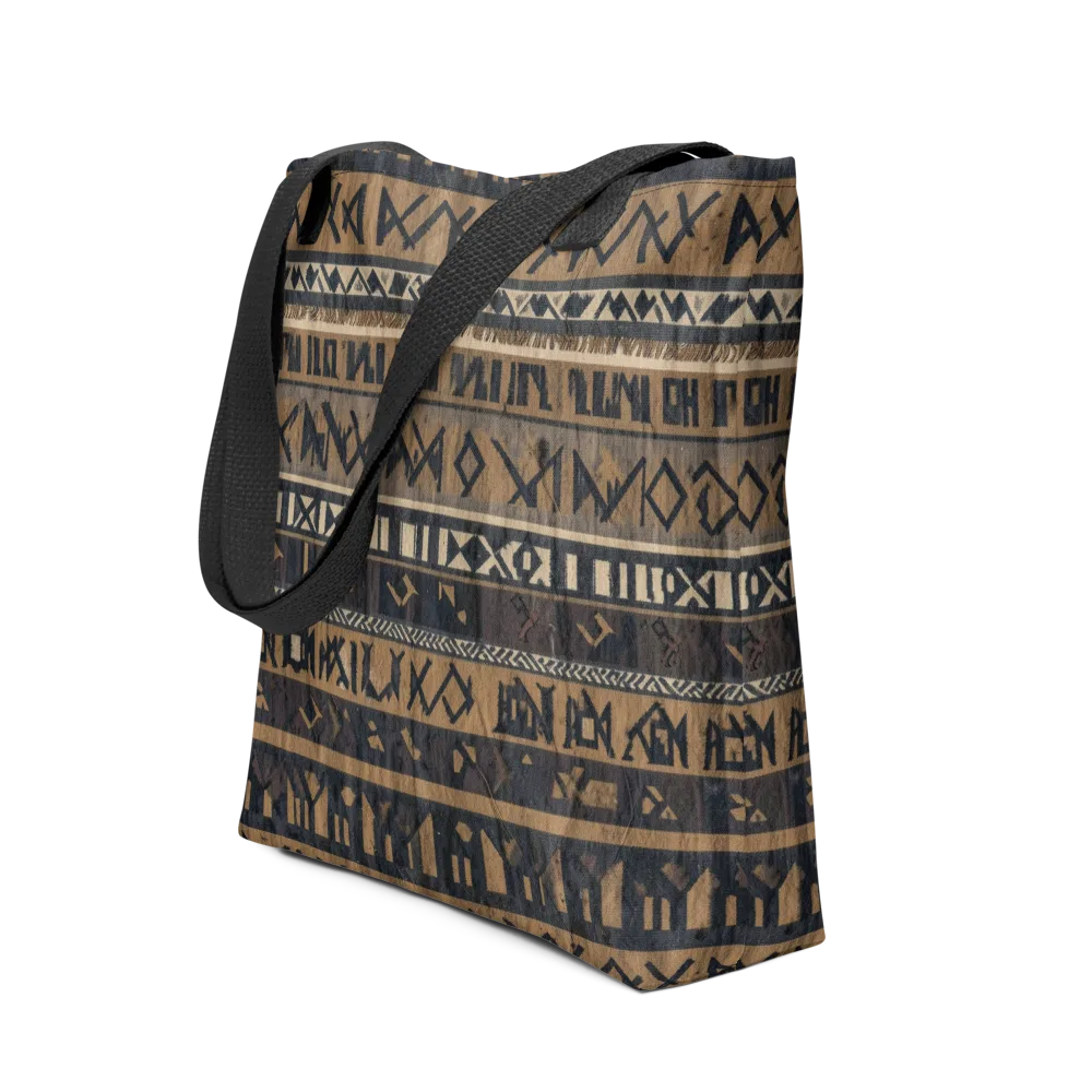 Ochre Glyphs on Tote Bag — Front