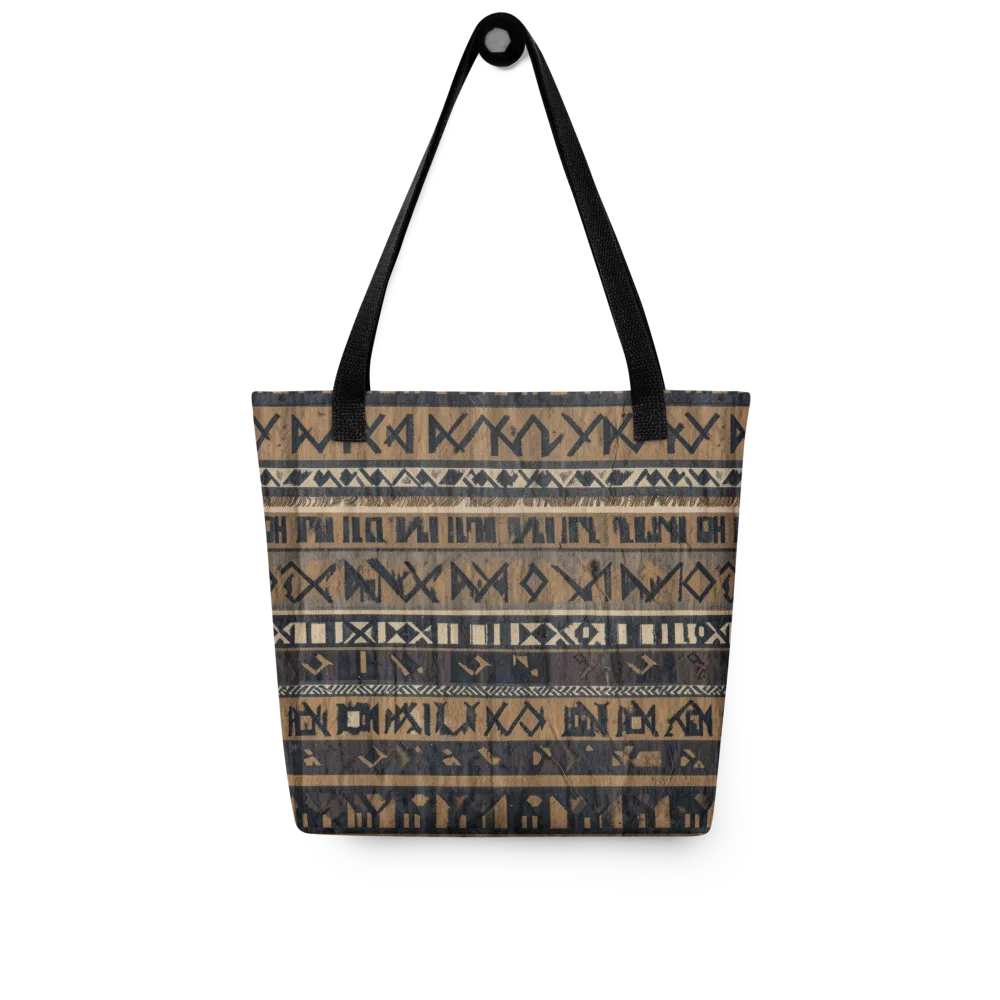 Ochre Glyphs on Tote Bag — Front