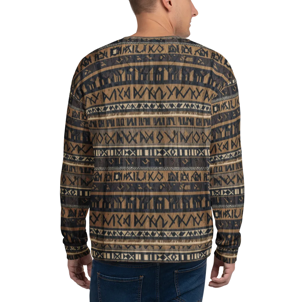 Ochre Glyphs on Sweatshirt — Back