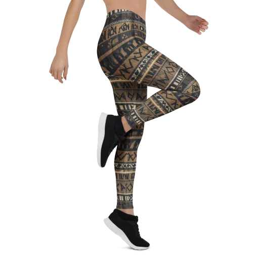 Ochre Glyphs on a Leggings